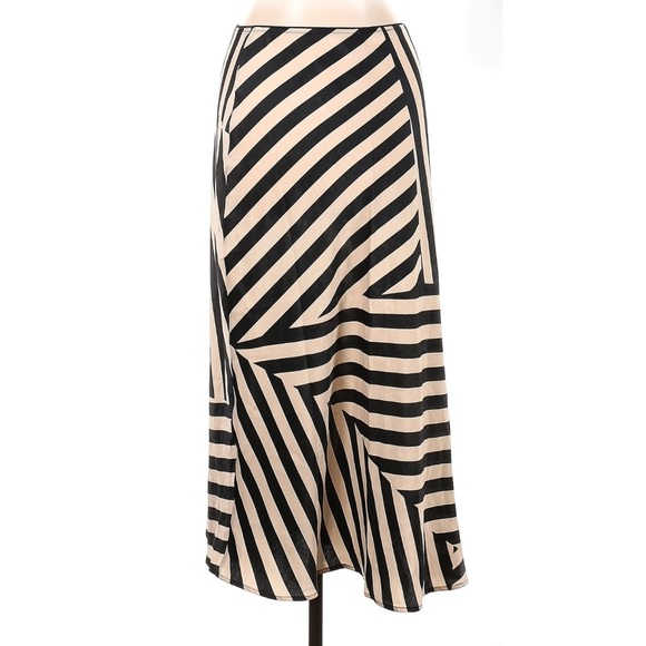 Mango Striped Midi Skirt Large - Picture 2 of 8